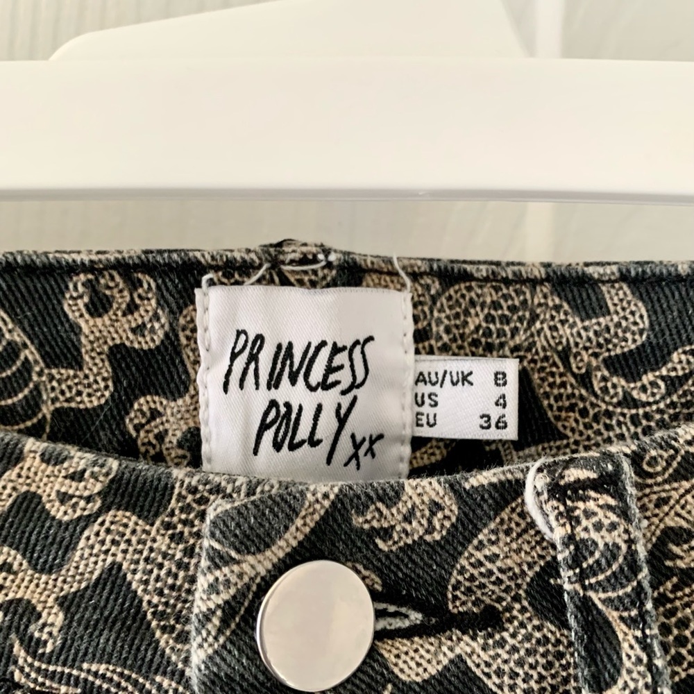 Princess Polly Dragon Print Flared Jeans - Picture 5 of 6